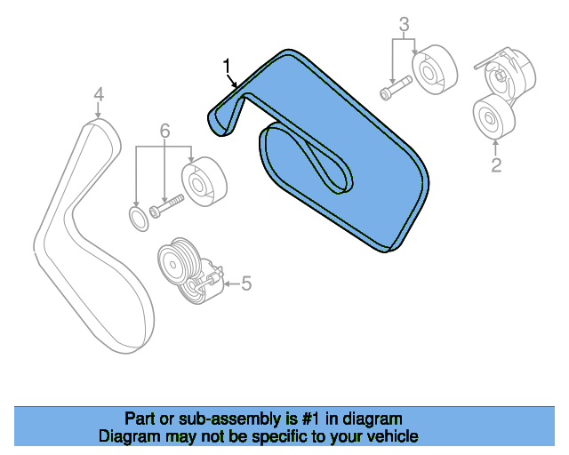 Serpentine Belt 06E903137R