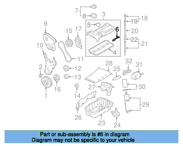 Valve Cover Seal 06F103483E