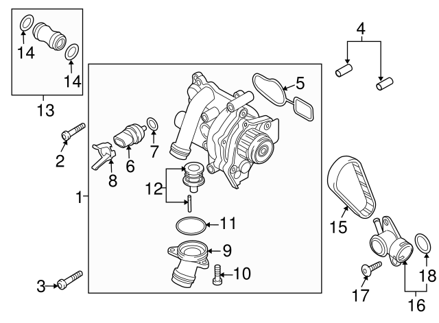 FITTING WITH VAG SEAL RING 06H121131C