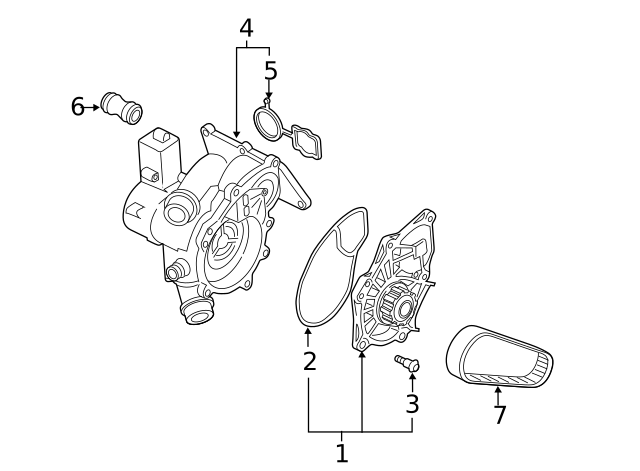 WASSERPUMP 06K121011D