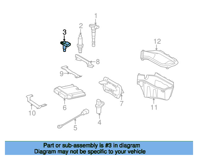 Sensor, camshaft position 07L905163C