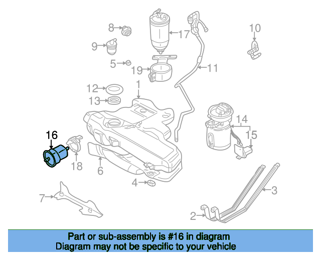 Fuel filter 1J0201511A