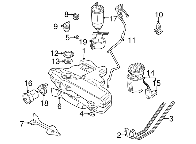 Fuel filter 1J0201511A