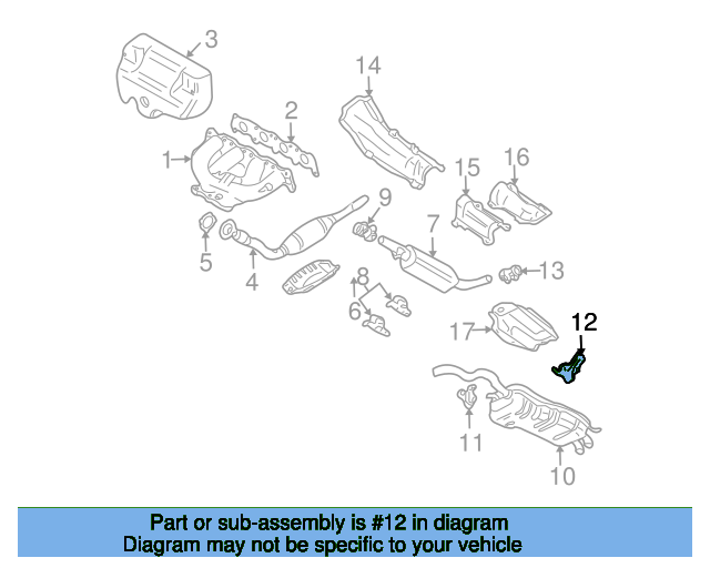 Exhaust Muffler Bracket 1J0253144J