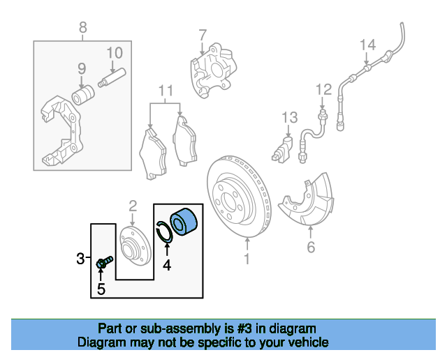 Bearing Assembly 1J0498625A