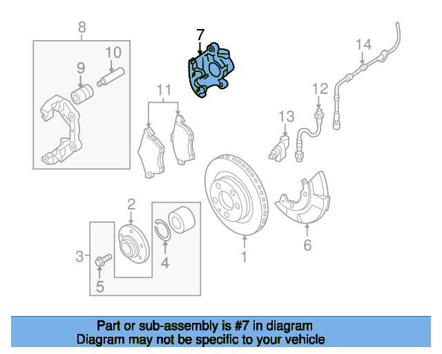 Disc Brake Caliper 1J0615123D