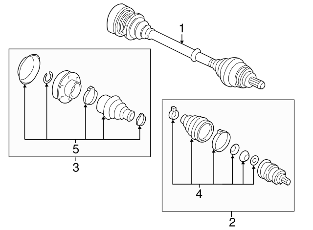 Drive Shaft 1K0407453GX