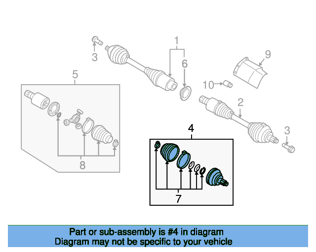 Outer Joint Assembly 1K0498099J