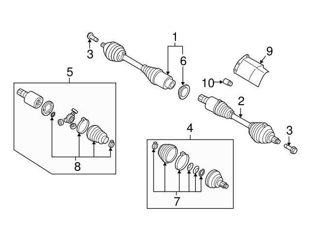 Outer Joint Assembly 1K0498099J