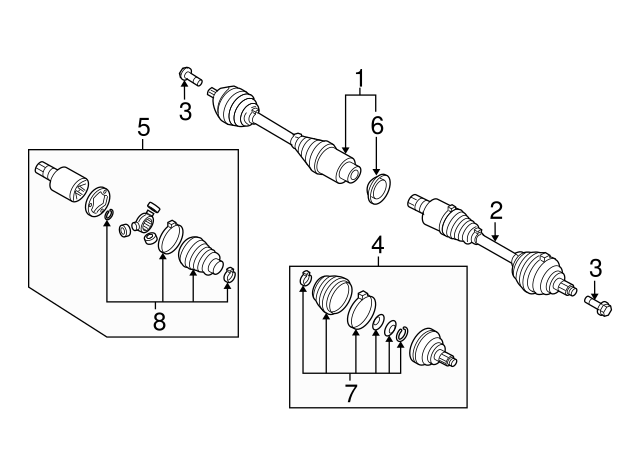 Outer Joint Assembly 1K0498099L