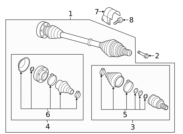 Wheelshaft 1K0498099M