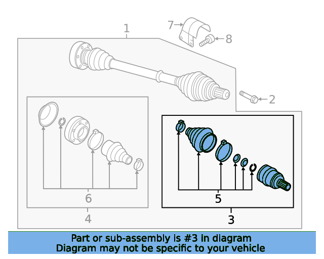 Outer Joint Assembly 1K0498099MX