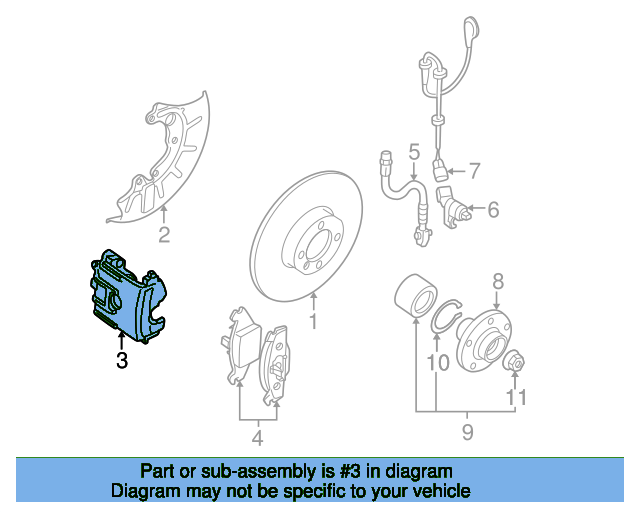 Brake Caliper 1K0615124D