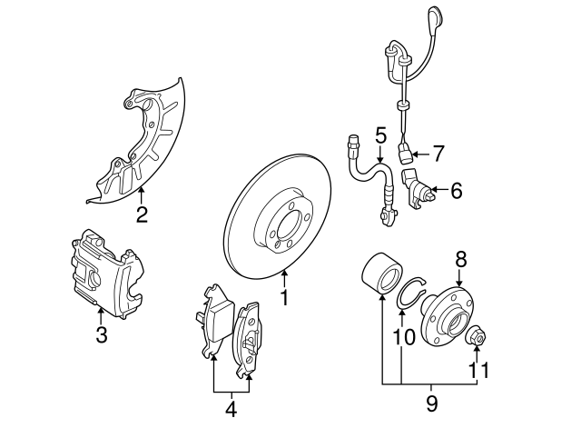 Brake Caliper 1K0615124D