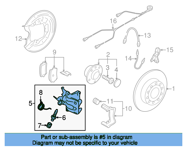 Brake Caliper 1K0615424J