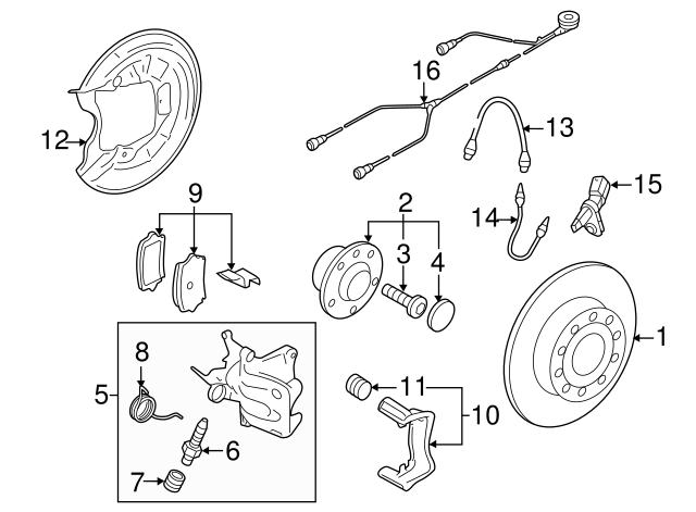 Brake Caliper 1K0615424J