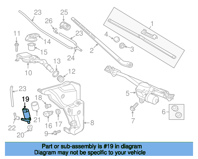 VAG WINDOW WASHER PUMP 1K5955651