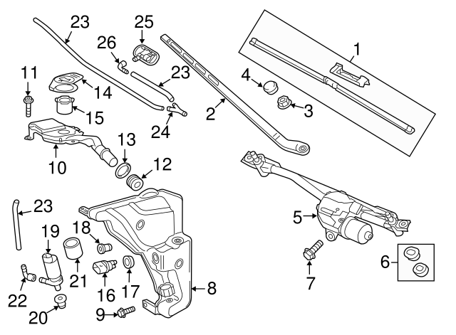 VAG WINDOW WASHER PUMP 1K5955651