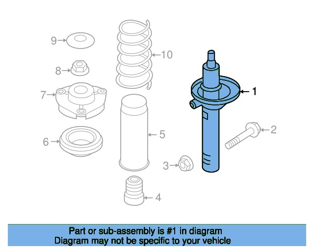 Suspension Strut 1T0413031CF