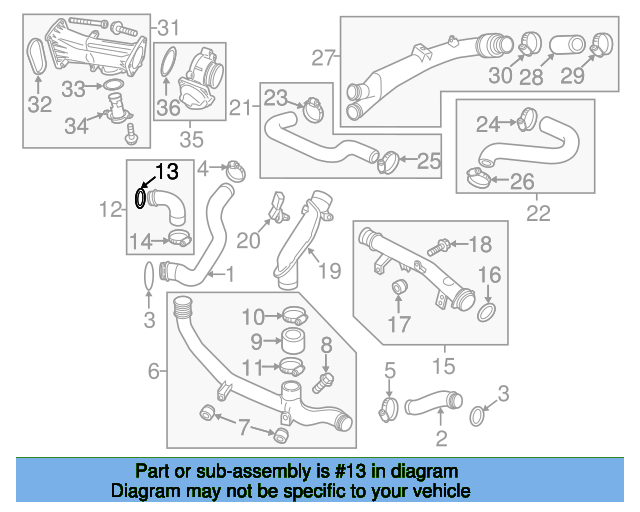 Upper Hose Seal 3C0145117B