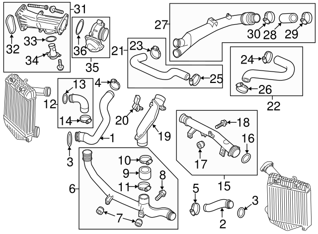 Upper Hose Seal 3C0145117B