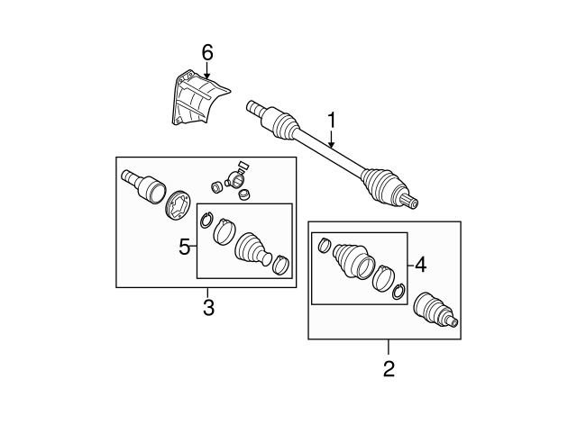 Inner Joint Assembly 3C0498103A