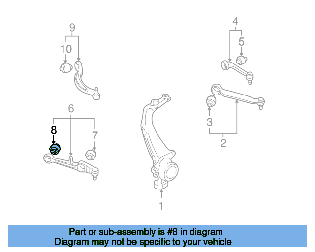 Ft Lower Control Arm Inner Bushing 4E0407182C