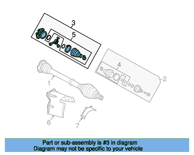 Inner Joint Assembly 4E0498103X