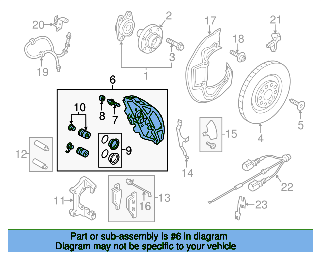 Disc Brake Caliper 4G0615123G