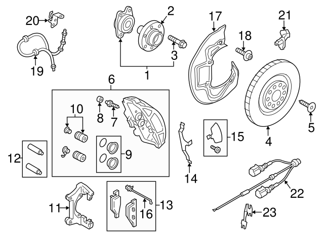 Disc Brake Caliper 4G0615123G