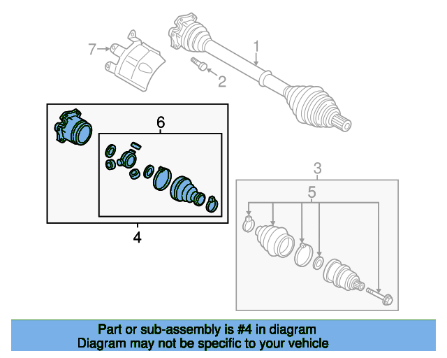 Inner Joint Assembly 4H0498103AX