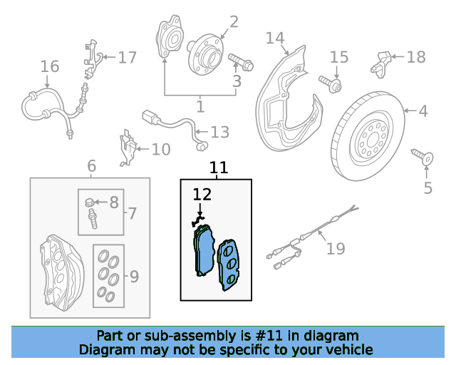 Disc Brake Pad Set 4K0698151