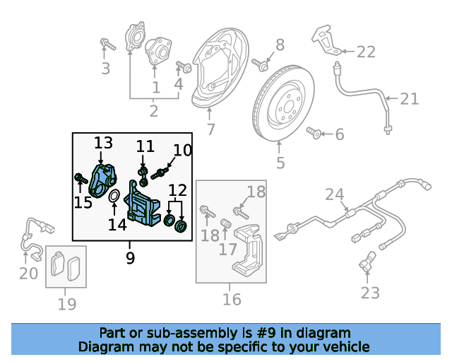 Disc Brake Caliper 4M0615403C