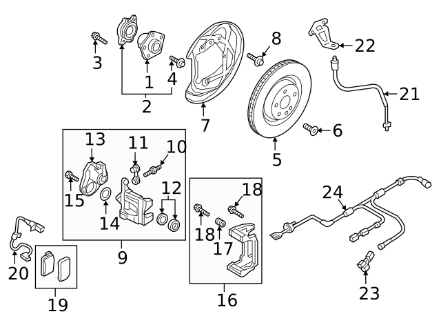 Disc Brake Caliper 4M0615403C