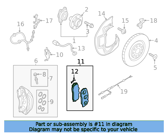 Disc Brake Pad Set 4M0698151AL