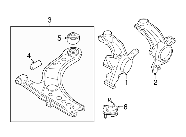 Lower Control Arm 5C0407152D