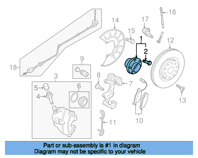 Wheel Bearing Kit 5K0498621A