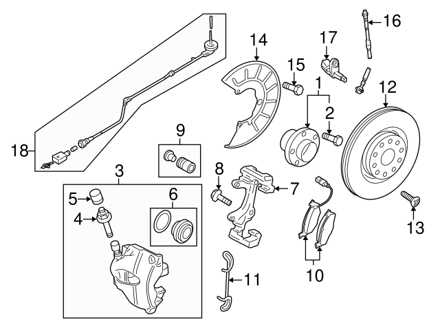 Wheel Bearing Kit 5K0498621A