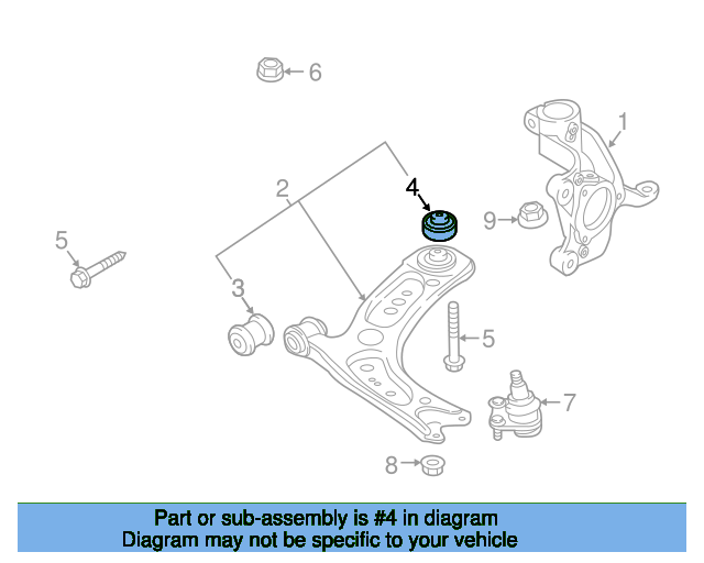 Control Arm Rear Bushing 5Q0407183L