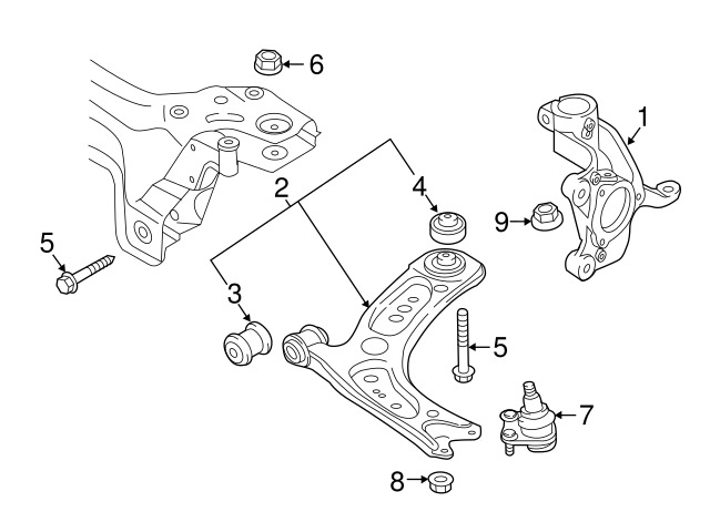 Control Arm Rear Bushing 5Q0407183L