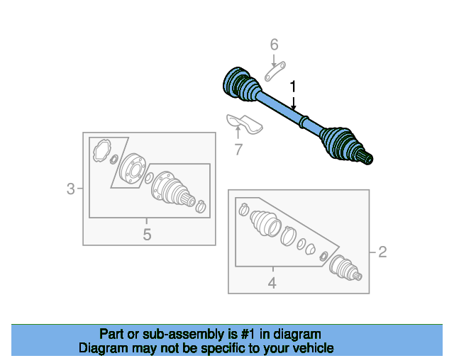 Drive Shaft 5Q0407452CX