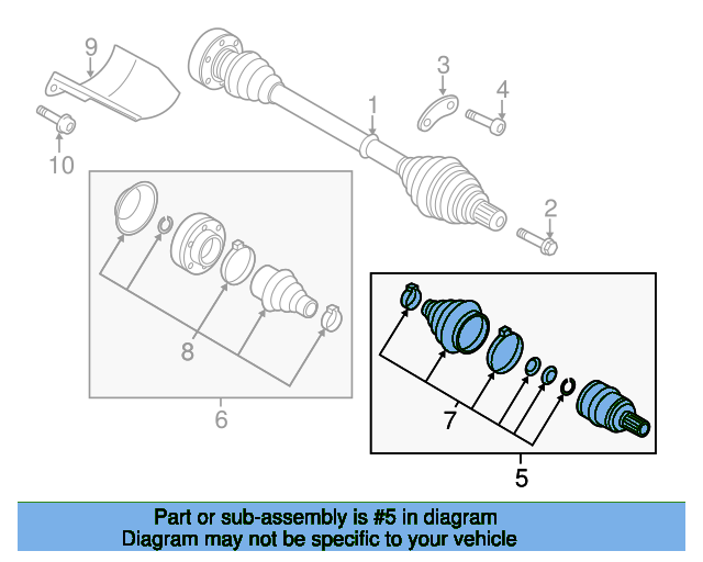 Outer Joint Assembly 5Q0498099X