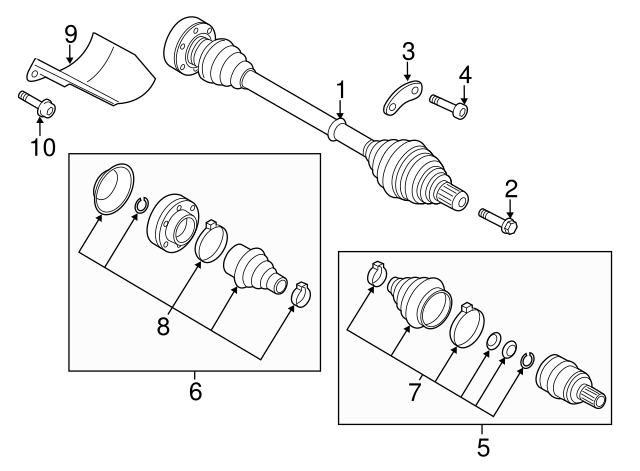 Outer Joint Assembly 5Q0498099X