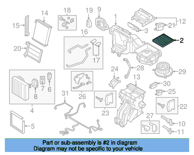 Filter, interior air 5Q0819653