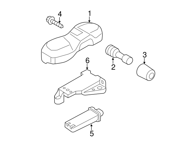 Wheel Sensor, tyre pressure control system 5Q0907275B