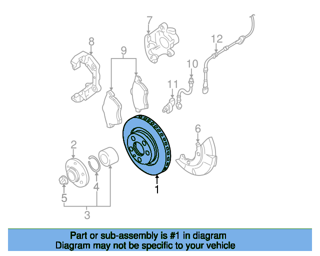 Disc Brake Rotor 6R0615301D