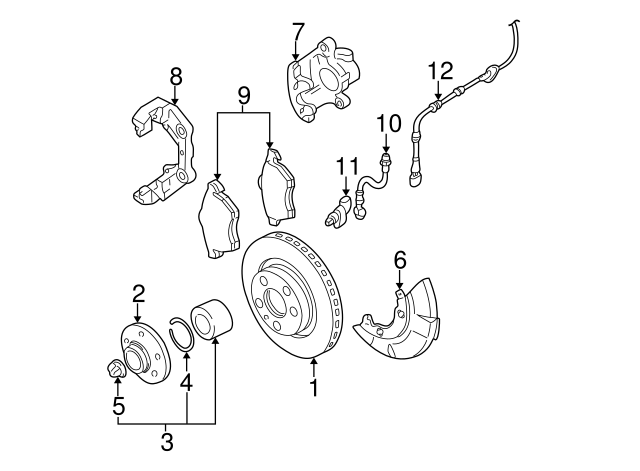 Disc Brake Rotor 6R0615301D