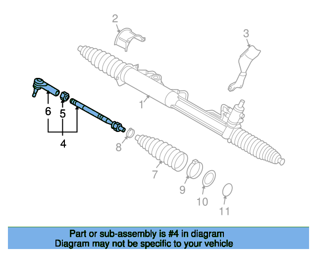 Tie Rod Assembly 7L0422803D