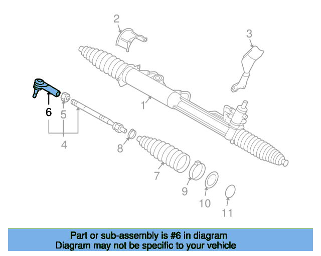 Outer Tie Rod 7L0422818D