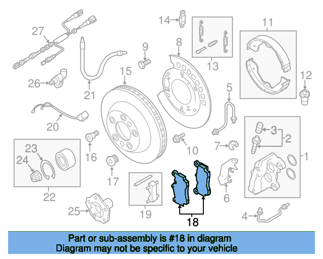 Brake Pad Set, disc brake 7L0698451H